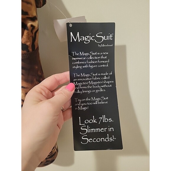 NWT Magicsuit By Miraclesuit 2 Piece Swimsuit Animal Print Slimming Shapewear 12 - Picture 8 of 10